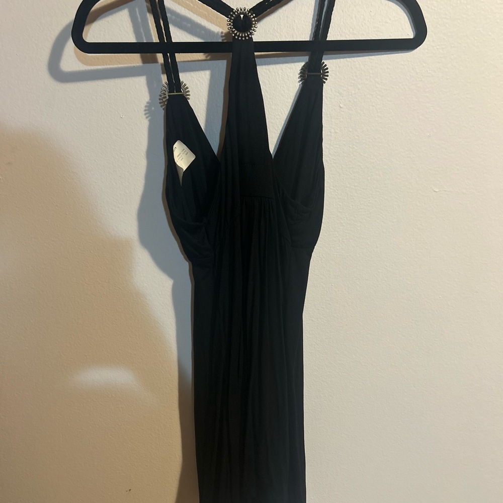 Soul Revival Black and Gold Halter long top rope like halter straps. - Picture 6 of 10